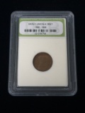 INB Slabbed Early Lincoln Wheat Back Cent 1924