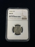 1942-S United States 5 Cent Nickel Coin - NGC Graded MS 66 - RARE