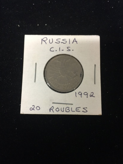 1992 Russia (CIS) - 20 Roubles - Foreign Coin in Holder