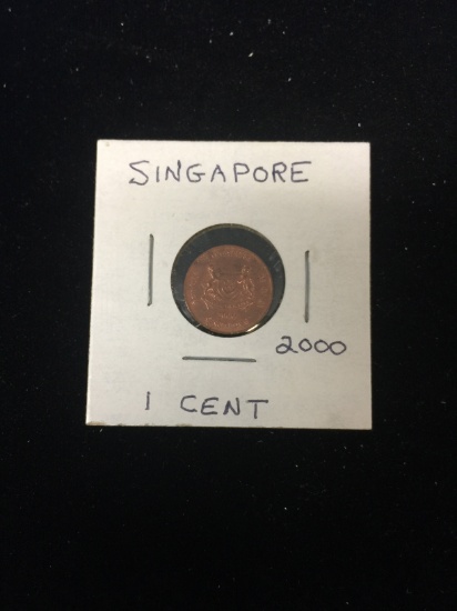 2000 Singapore - 1 Cent - Foreign Coin in Holder