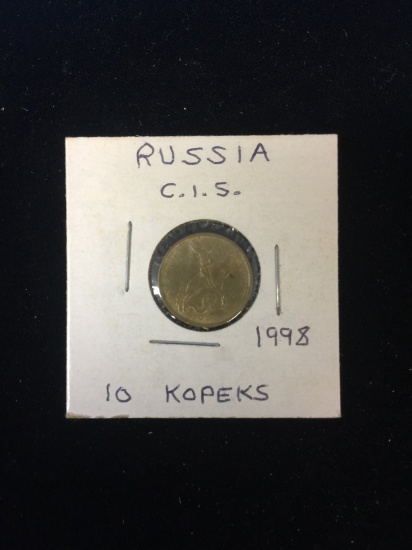 1998 Russia (CIS) - 10 Kopeks - Foreign Coin in Holder