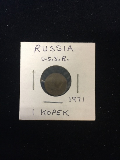 1971 USSR (Russia) - 1 Kopek - Foreign Coin in Holder