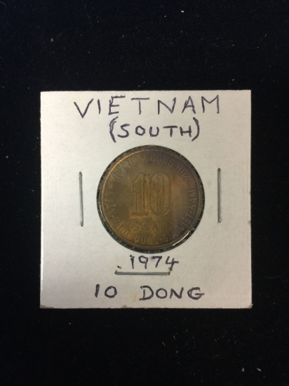 1974 Vietnam (South) - 10 Dong - Foreign Coin in Holder
