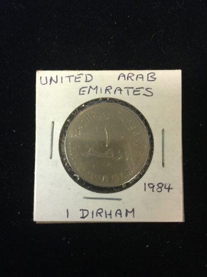 1984 United Arab Emirates - 1 Dirham - Foreign Coin in Holder
