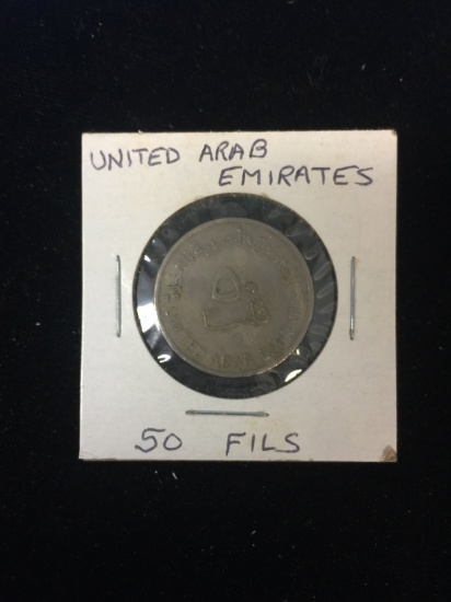 Undated United Arab Emirates - 50 Fils - Foreign Coin in Holder