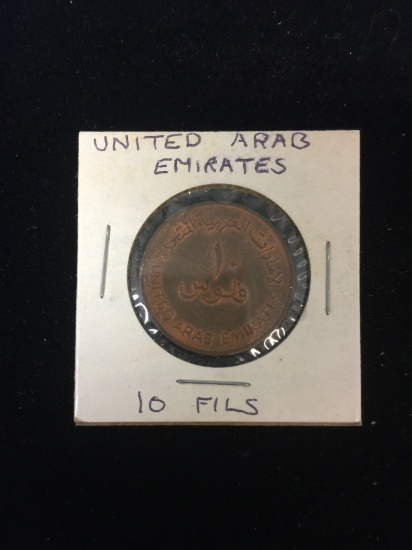 Undated United Arab Emirates - 10 Fils - Foreign Coin in Holder