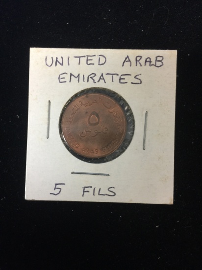 Undated United Arab Emirates - 5 Fils - Foreign Coin in Holder