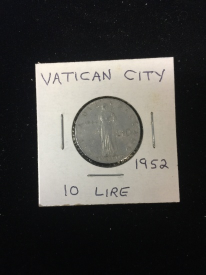 1952 Vatican City - 10 Lire - Foreign Coin in Holder
