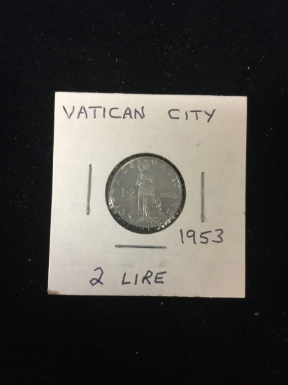 1953 Vatican City - 2 Lire - Foreign Coin in Holder