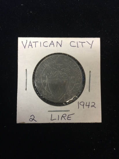1942 Vatican City - 2 Lire - Foreign Coin in Holder