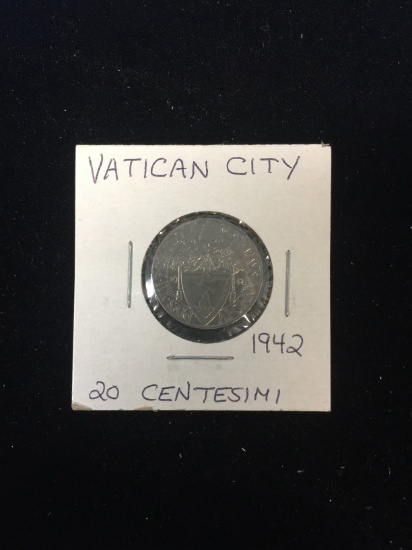 1942 Vatican City - 20 Centesimi - Foreign Coin in Holder