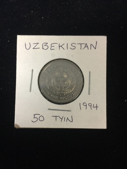 1994 Uzbekistan - 50 Tyin - Foreign Coin in Holder