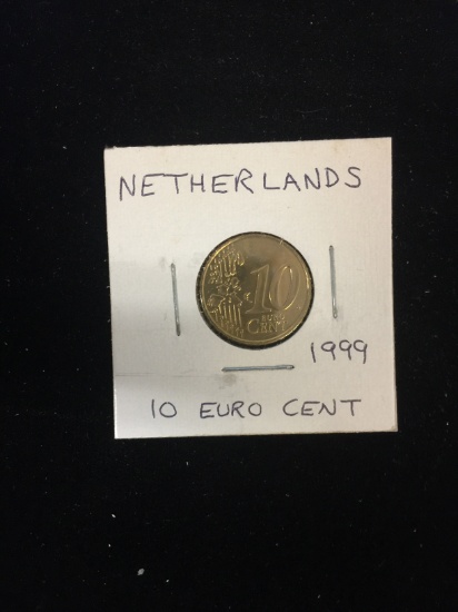 1999 Netherlands - 10 Euro Cents - Foreign Coin in Holder