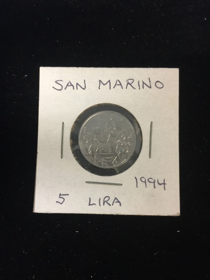1992 San Marino - 5 Lira - Foreign Coin in Holder