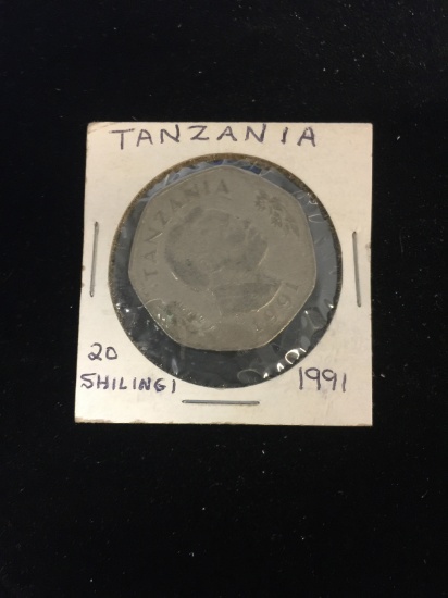 1991 Tanzania - 20 Shilingi - Foreign Coin in Holder