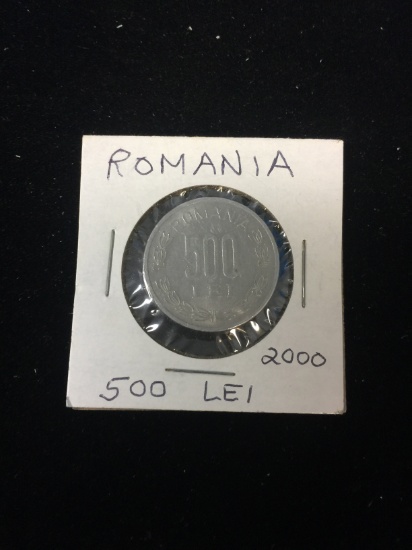 2000 Romania - 500 Lei - Foreign Coin in Holder