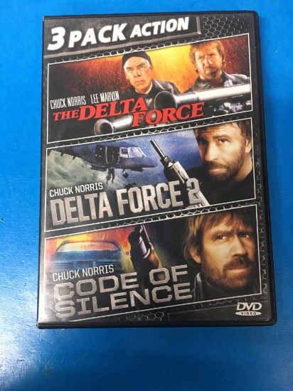 3 Pack Action - Chuck Norris - The Delta Force, Delta Force 2 & Code of Silence DVD