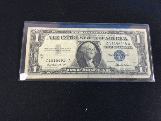 1957 United States $1 Silver Certificate Currency Bill Note