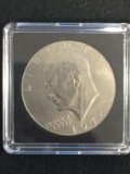 1974-D United States Eisenhower Dollar Coin in Protective Case