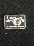 1 Gram .999 Fine Silver Tommy Gun Bullion Bar