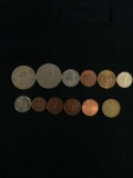 12 Count Lot of Foreign Coins