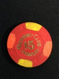Treasury Club $5 Casino Chip - Sparks, NV