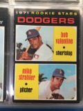 1971 Topps #188 Dodgers Rookie Stars - Bob Valentine & Mike Strahler