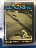 1971 Topps #196 AL Playoffs Game 2 - McNally Makes It Two Straight!