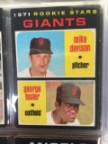 1971 Topps #276 Giants Rookie Stars - Mike Davison & George Foster