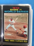 1971 Topps #327 World Series Game #1 - Powerll Homers to Opposite Field!