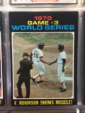 1971 Topps #329 World Series Game #3 - Frank Robinson Shows Muscle!