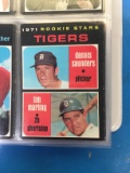 1971 Topps #423 Tigers Rookie Stars - Dennis Saunders & Tim Marting