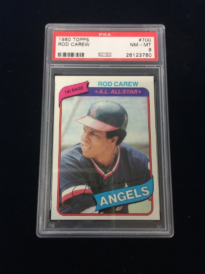 PSA Graded 1980 Topps Rod Carew Angels Baseball Card