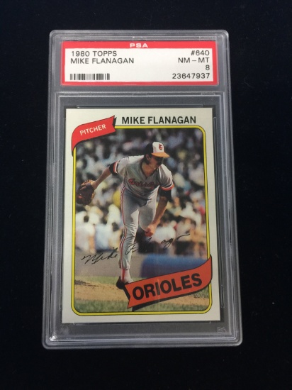 PSA Graded 1980 Topps Mike Flanagan Orioles Baseball Card