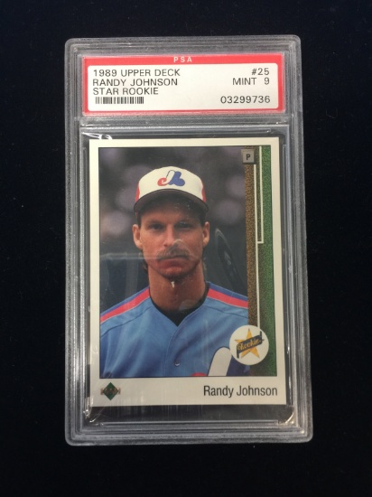 PSA Graded 1989 Upper Deck Randy Johnson Mariners Rookie Baseball Card