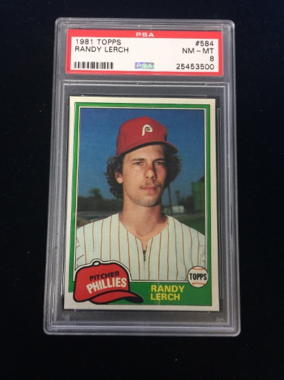 PSA Graded 1981 Topps Randy Lerch Phillies Baseball Card