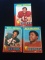 3 Card Lot of 1971 Topps Football Cards