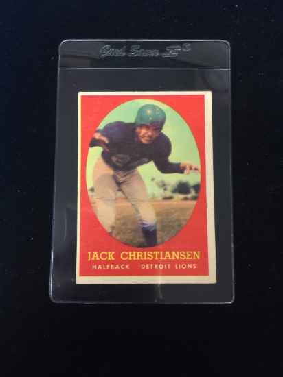 1958 Topps #70 Jack Christiansen Lions Football Card