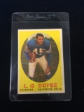 1958 Topps #117 L.G. Dupre Colts Football Card
