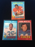 3 Card Lot of 1971 Topps Football Cards