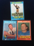 3 Card Lot of 1971 Topps Football Cards