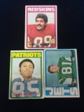 3 Card Lot of 1972 Topps Football Cards
