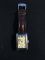 Men's Silver Tone Tommy Bahama Watch with Brown Leather Band