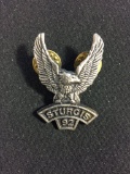 Vintage 1992 Sturgis Motorcycle Rally Eagle Lapel Hat Pin - RARE