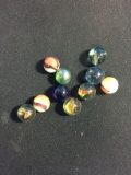 10 Count Lot of Unsearched & Unresearched Glass Marbles
