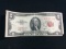 1953-B United States $2 Red Seal Currency Bill Note