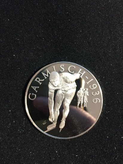 RARE Garmisch 1936 Olympic Sterling Silver 19.8 Gram Bullion Medal