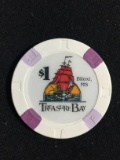 Treasure Bay $1 Poker Chip - Biloxi, MS
