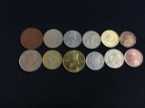 12 Count Lot of Foreign Coins