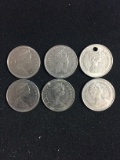$1.50 Face Value Canadian Foreign Exchange Coins - 6 Quarters